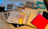 BOX LOT OF BUTTON PATTERNS, NOTES, INFORMATION & MORE