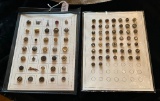 LOT OF 2 - METAL BUTTON DISPLAY CARDS