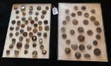 LOT OF 2 - METAL BUTTON DISPLAY CARDS