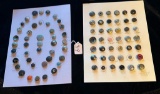 LOT OF 2 - RIVET SHANKS BUTTON DISPLAY CARDS