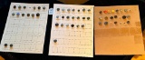 LOT OF 3 - RIVET SHANKS BUTTON DISPLAY CARDS