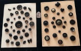 LOT OF 2 - BLACK SYNTHETIC & MORE BUTTON DISPLAY CARDS