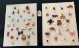 LOT OF 2 - REALISTIC BUTTON CARD DISPLAYS