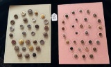 LOT OF 2 - ASSORTED METAL & METALIZED BUTTON DISPLAY CARDS