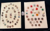 LOT OF 2 - SHELL BUTTON DISPLAY CARDS