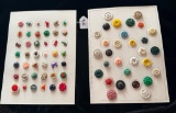 LOT OF 2 - VINTAGE PLASTIC & PIERCED BUTTON DISPLAY CARDS