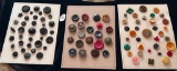 LOT OF 3 - BLACK SYNTHETIC & MORE BUTTON DISPLAY CARDS