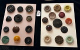 LOT OF 2 - LARGE ASSORTED BUTTON DISPLAY CARDS