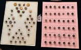 LOT OF 2 - METAL BUTTON DISPLAY CARDS