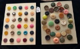 LOT OF 2 - ASSORTED LARGE & MORE BUTTON DISPLAY CARDS