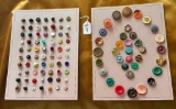 LOT OF 2 - MULTIPLE COLORS VINTAGE BUTTON DISPLAY CARDS