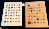LOT OF 2 - METALIZED & METAL BUTTON DISPLAY CARDS