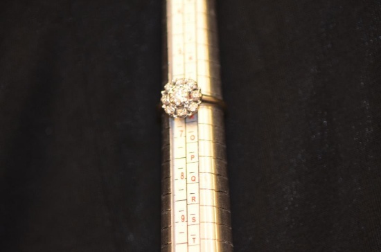 14k ladies gold ring w/jewels, 3.00 grams
