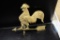 14 in. wide 13 in. tall metal rooster weather vane top