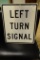 24 in. x 30 in. metal left turn sign