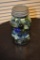 Blue Ball fruit jar full of large marbles
