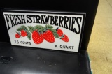 Newer Strawberry Metal Sign