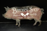 20 in. newer metal Butcher Shop sign