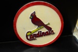 25 in. diameter St. Louis Cardinals wooden sign