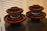 (2) 11 in. diameter pottery insulators