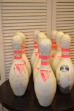 (10) Used bowling pins in various forms of conditions