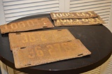 (5) 1930's & 1940's Illinois license plates