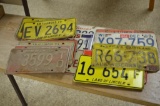 Large quantity of license plates to include IL & WI 1960's to modern times