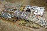 Large quantity of license plates to include KS, WI, & IL