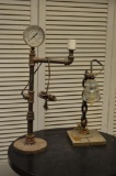 (2) Steampunk table lamps