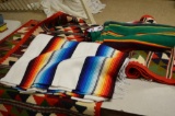 Quantity of Southwest style rugs & blankets