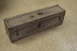 41 in. long x 10 in. deep rustic wooden trunk would of been used in the automotive industry