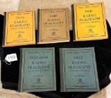 LOT OF 5 - RADIO DIAGRAMS 1926-1942 M.N. BEITMAN SUPREME PUBLICATIONS BOOKS