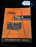 COLLINS 75A-4 AMATEUR RECEIVER INSTRUCTION BOOK 1956