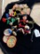 LOT OF SMALL TOYS, PUZZLE PIECES & MORE