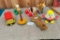 FLAT LOT OF VINTAGE FISHER PRICE PULL TOYS & MORE