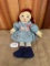 VINTAGE RAGGEDY ANN DOLL - DAMAGE TO DRESS