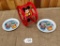 LOT OF 3 - MICKEY MOUSE PLATES & TOY