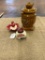 LOT OF 3 - JAPAN COOKIE JAR, LEAF DISH & PEPPER SHAKER