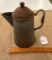 OLD GRAY GRANITEWARE COFFEE POT