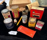 FLAT LOT OF OLD TINS & MORE
