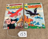 LOT OF 2 - MARVEL SMURFS 1982 NO. 1 & NO. 2 COMIC BOOKS