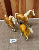 LOT OF 3 - PALOMINO HORSES - UNMARKED