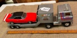 ERTL NASCAR RACE TEAM TRACK HAULER TOY W/ DODGE CHARGER