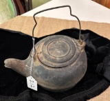 #8 OLD CAST IRON TEA POT