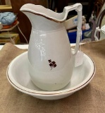 TEA LEAF IRONSTONE PITCHER & BOWL