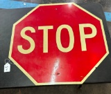 METAL STOP SIGN ROAD SIGN