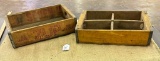 LOT OF 2 - 7-UP & COCA-COLA WOODEN CRATES