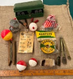 FLAT LOT OF OLD FISHING GEAR & MORE