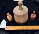 LOT OF 3 - WOODEN BUTTER MOLDS