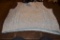 Hand knitted blue and white sweater vest